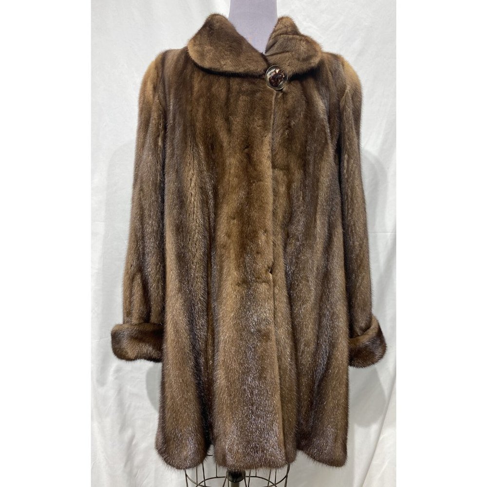 demi-buff mink stroller natural female turnup cuffs (64008)